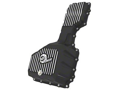AFE Pro Series Engine Oil Pan with Machined Fins; Black (20-26 6.6L Duramax Silverado 2500 HD)