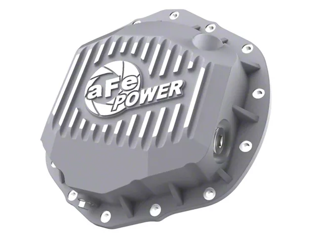 AFE Street Series Rear Differential Cover with Machined Fins; Raw (20-24 Silverado 2500 HD)