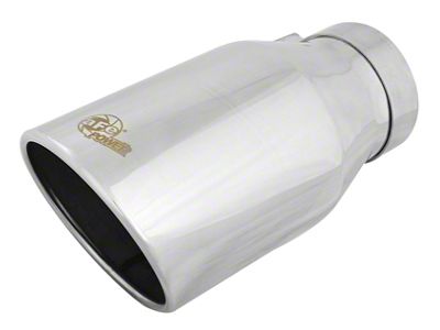 AFE MACH Force-XP 304 Stainless Steel Exhaust Tip; 6-Inch; Polished (Fits 4-Inch Tailpipe)