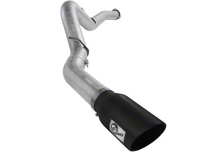 AFE ATLAS 5-Inch DPF-Back Single Exhaust System with Black Tip; Side Exit (07-10 6.6L Duramax Silverado 3500 HD)