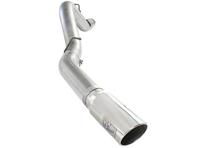 AFE ATLAS 5-Inch DPF-Back Single Exhaust System with Polished Tip; Side Exit (11-16 6.6L Duramax Silverado 3500 HD)