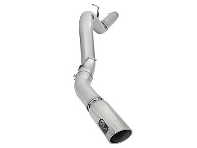 AFE ATLAS 5-Inch DPF-Back Single Exhaust System with Polished Tip; Side Exit (2016 6.6L Duramax Silverado 3500 HD)