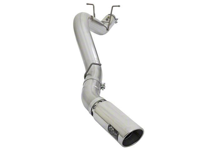 AFE ATLAS 5-Inch DPF-Back Single Exhaust System with Polished Tip; Side Exit (17-19 6.6L Duramax Silverado 3500 HD)