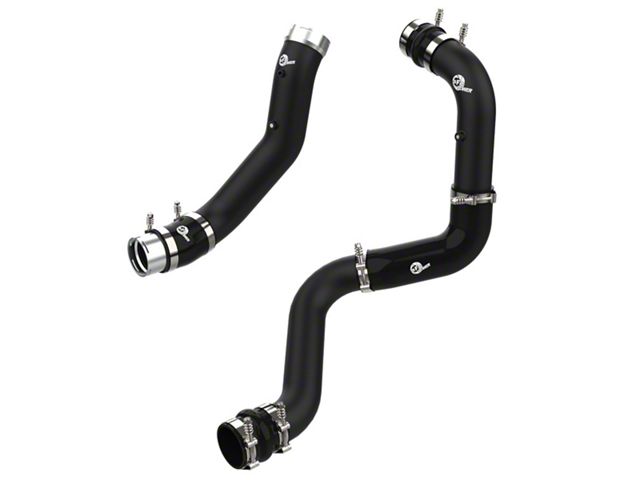 AFE BladeRunner 3-Inch and 3.50-Inch Hot and Cold Charge Pipe Kit; Black (20-24 6.6L Duramax Silverado 3500 HD)
