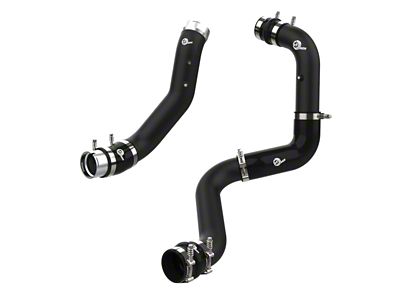 AFE BladeRunner 3-Inch and 3.50-Inch Hot and Cold Charge Pipe Kit; Black (24-25 6.6L Duramax Silverado 3500 HD)