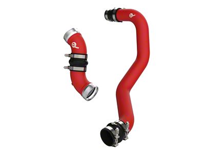 AFE BladeRunner 3-Inch and 3.50-Inch Hot and Cold Charge Pipe Kit; Red (06-10 6.6L Duramax Silverado 3500 HD)