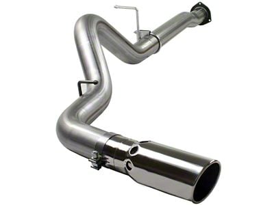 AFE Large Bore-HD 4-Inch DPF-Back Single Exhaust System with Polished Tip; Side Exit (07-10 6.6L Duramax Silverado 3500 HD)