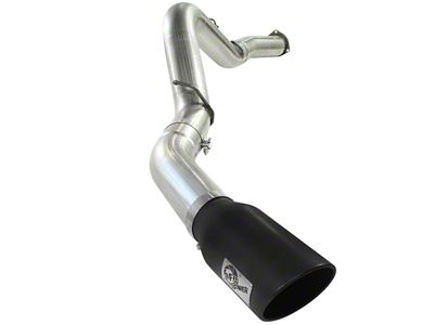 AFE Large Bore-HD 5-Inch DPF-Back Single Exhaust System with Black Tip; Side Exit (07-10 6.6L Duramax Silverado 3500 HD)
