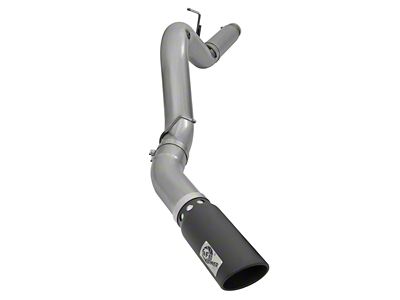 AFE Large Bore-HD 5-Inch DPF-Back Single Exhaust System with Black Tip; Side Exit (2016 6.6L Duramax Silverado 3500 HD)