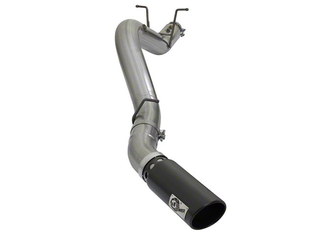 AFE Large Bore-HD 5-Inch DPF-Back Single Exhaust System with Black Tip; Side Exit (17-19 6.6L Duramax Silverado 3500 HD)