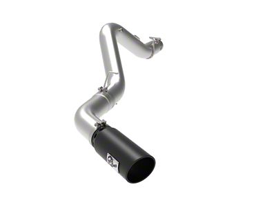 AFE Large Bore-HD 5-Inch DPF-Back Single Exhaust System with Black Tip; Side Exit (20-24 6.6L Duramax Silverado 3500 HD)