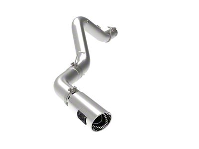 AFE Large Bore-HD 5-Inch DPF-Back Single Exhaust System with Polished Tip; Side Exit (20-24 6.6L Duramax Silverado 3500 HD)