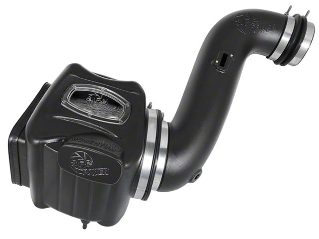 AFE Momentum HD Cold Air Intake with Pro DRY S Filter; Black (07-10 6.6L Duramax Silverado 3500 HD)
