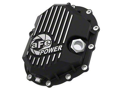 AFE Pro Series Front Differential Cover with Machined Fins; Black (11-19 6.0L Silverado 3500 HD; 11-24 6.6L Duramax Silverado 3500 HD)
