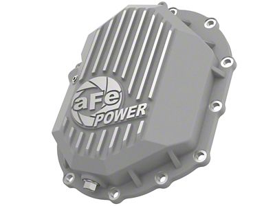AFE Street Series Front Differential Cover with Machined Fins; Raw (11-19 6.0L Silverado 3500 HD; 11-24 6.6L Duramax Silverado 3500 HD)