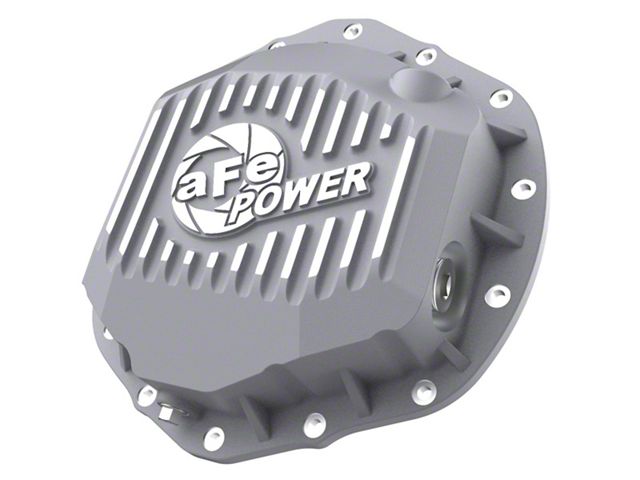 AFE Street Series Rear Differential Cover with Machined Fins; Raw (20-24 Silverado 3500 HD)