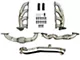 AFE Twisted Steel Shorty Headers with Up-Pipes and Down-Pipe; 4-Bolt Flange (11-15 6.6L Duramax Silverado 3500 HD)