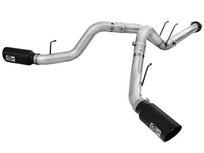 AFE ATLAS 4-Inch DPF-Back Dual Exhaust System with Black Tips; Side Exit (11-14 6.7L Powerstroke F-250 Super Duty)