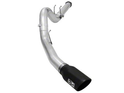 AFE ATLAS 5-Inch DPF-Back Single Exhaust System with Black Tip; Side Exit (15-16 6.7L Powerstroke F-250 Super Duty)