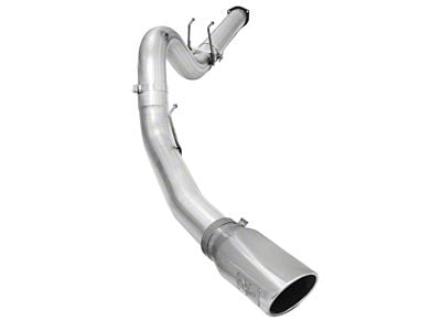 AFE ATLAS 5-Inch DPF-Back Single Exhaust System with Polished Tip; Side Exit (15-16 6.7L Powerstroke F-250 Super Duty)
