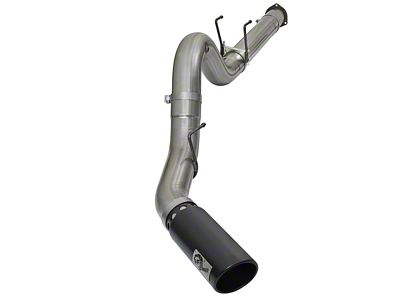 AFE Large Bore-HD 5-Inch DPF-Back Single Exhaust System with Black Tip; Side Exit (17-22 6.7L Powerstroke F-250 Super Duty)