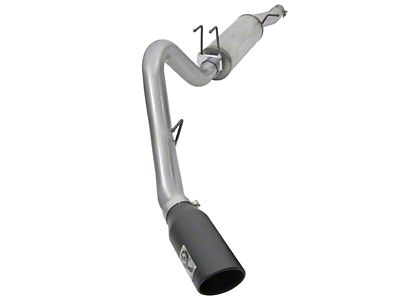 AFE MACH Force-XP 4-Inch Single Exhaust System with Black Tip; Side Exit (17-22 6.2L, 7.3L F-250 Super Duty)
