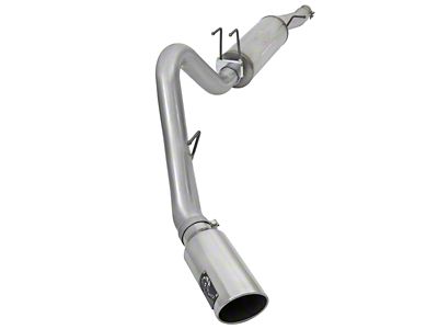 AFE MACH Force-XP 4-Inch Single Exhaust System with Polished Tip; Side Exit (17-22 6.2L, 7.3L F-250 Super Duty)