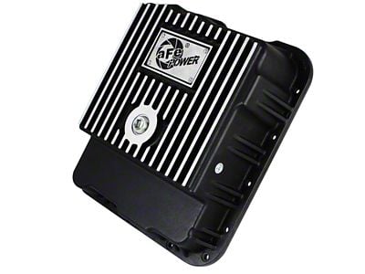 AFE Power Pro Series Transmission Pan; Black with Machined Fins (07-09 V8 Tahoe)