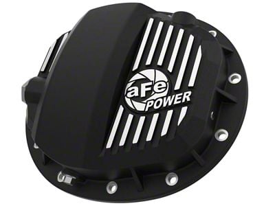 AFE Pro Series Rear Differential Cover with Machined Fins; Black; GMCH 9.5 (19-24 V8 Tahoe)