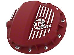 AFE Pro Series Rear Differential Cover with Machined Fins; Red; GMCH 9.5 (19-25 V8 Tahoe)