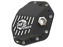 AFE Pro Series Front Differential Cover with Machined Fins; Black; AAM 8.0 IFS (21-26 Yukon)