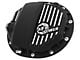 AFE Pro Series Rear Differential Cover with Machined Fins; Black; AAM 9.5/9.76 (15-24 V8 Yukon)