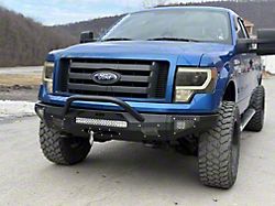 Affordable Offroad Modular Non-Winch Front Bumper with Bull Bar and LED Lights; Bare Metal (09-14 F-150, Excluding Raptor)