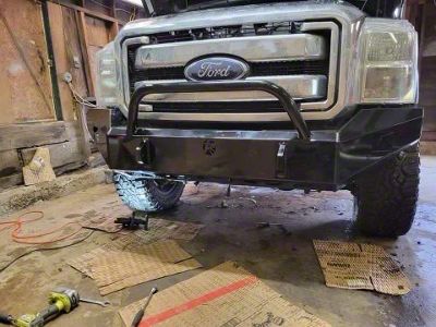 Affordable Offroad Modular Non-Winch Front Bumper with Bull Bar; Black (11-16 F-250 Super Duty)