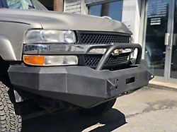 Affordable Offroad Modular Winch Front Bumper with Bull Bar; Bare Metal (99-06 Sierra 1500)