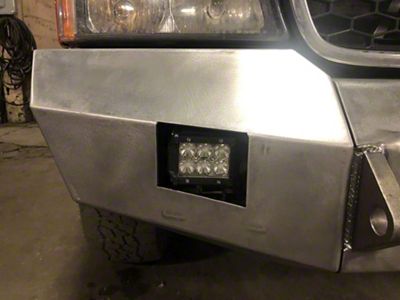 Affordable Offroad Modular Non Winch Front Bumper with Light Bar Cutout and Bull Bar; Bare Metal (03-06 Silverado 1500)