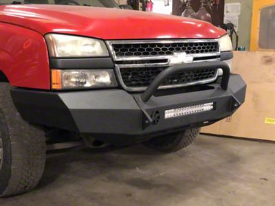 Affordable Offroad Modular Non Winch Front Bumper with Light Bar Cutout and Bull Bar; Black (03-06 Silverado 1500)