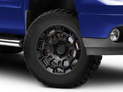 AGP Wheels Pro22 Matte Black 6-Lug Wheel; 18x9; 12mm Offset (07-13 Sierra 1500)