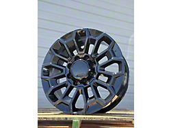 140 Gloss Black 8-Lug Wheel; 22x9; 24mm Offset (20-26 Sierra 2500 HD)