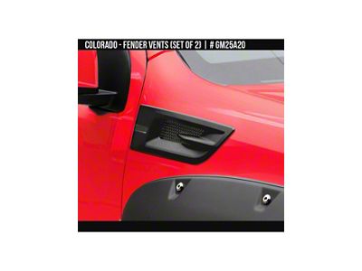 Air Design Fender Vents; Unpainted (15-22 Colorado)