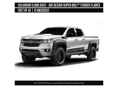 Air Design Super Bolt Fender Flares; Unpainted (15-22 Colorado w/ 6-Foot Long Box)