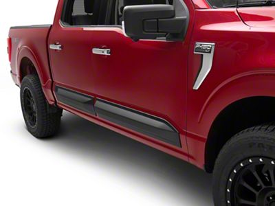 Air Design Door Rocker Panels; Satin Black (21-24 F-150 SuperCrew)