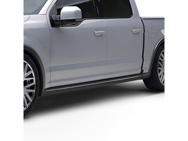 Air Design Street Series Side Skirt; Driver Side; Satin Black (18-20 F-150 SuperCrew w/ 5-1/2-Foot Bed, Excluding Raptor)