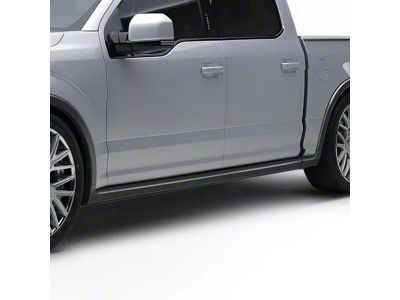 Air Design Street Series Side Skirts with Box Extenion; Satin Black (18-20 F-150 SuperCrew w/ 5-1/2-Foot Bed)