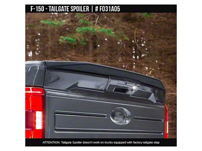 Air Design Tailgate Spoiler; Unpainted (21-26 F-150 w/o Tailgate Step)