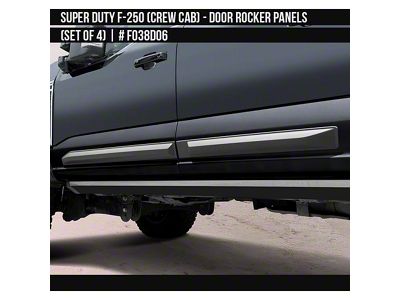 Air Design Door Rocker Panels; Satin Black (23-26 F-250 Super Duty SuperCrew)