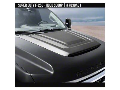 Air Design Hood Scoop; Satin Black (23-26 F-250 Super Duty)