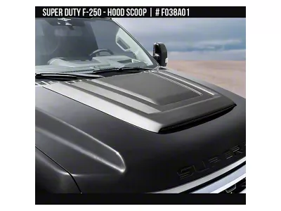 Air Design Hood Scoop; Unpainted (23-26 F-250 Super Duty)