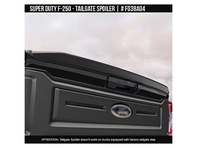 Air Design Tailgate Spoiler; Unpainted (23-26 F-250 Super Duty w/o Tailgate Step)