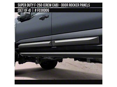Air Design Door Rocker Panels; Unpainted (23-26 F-350 Super Duty SuperCrew)